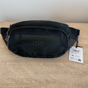 ALO Yoga Black Mesh Waist Bag